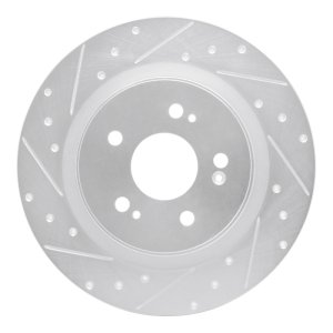 Honda Odyssey Brake Rotor (1) - Rear Left - R1 Concepts - Drilled & Slotted - Silver - `18-`25 Honda Odyssey Brake Rotor (1) - Rear Left - R1 Concepts - Drilled & Slotted - Silver - `18-`25